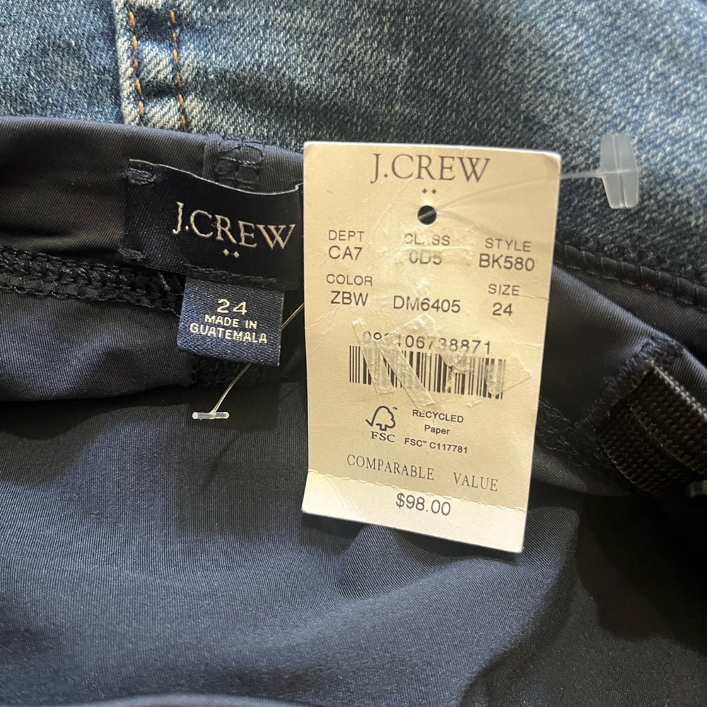 J. Crew Blue Skinny Jeans with Distressed Details - Picture 12 of 14